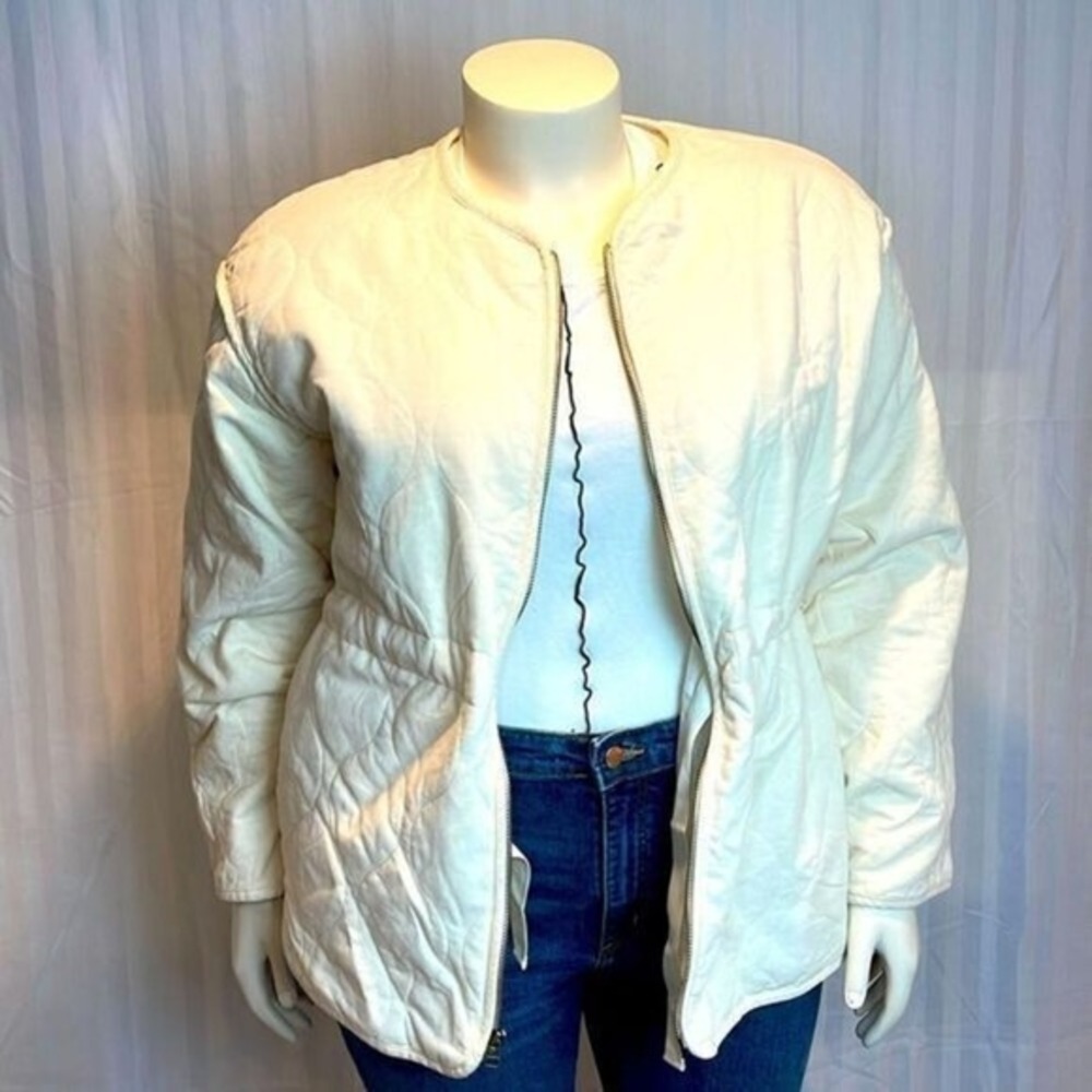 UNIVERSAL THREAD Cream Corduroy Zip Up Jacket XXL Patch Pocket